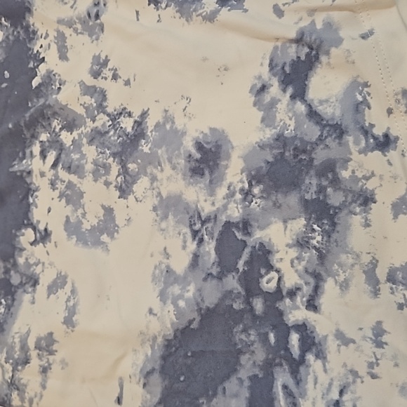 TRIXXI Women's Small Tie Dye shorts bermudas Elastic waistine White Blue - Picture 15 of 17